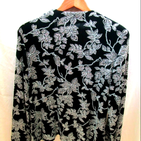 Ronni Nicole Shimmer Floral Evening Jacket -Medium - Picture 3 of 4